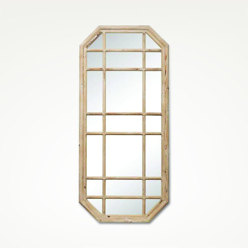 media image for octagon wood framed mirror 1 285