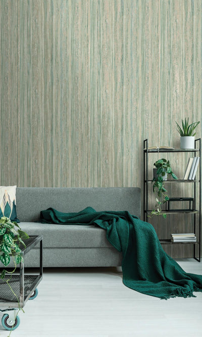product image for Duck Egg Distressed Metallic Faux Tree Bark Earthy Wallpaper by Walls Republic 98