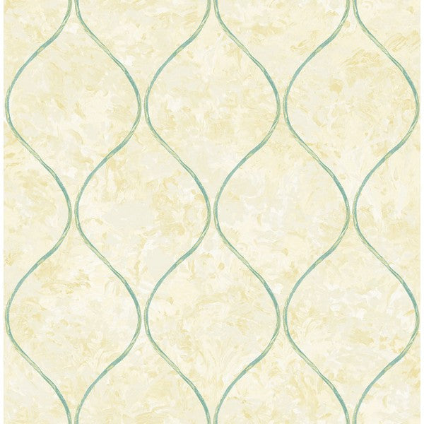 media image for Ogee Wallpaper in Green and Gold from the French Impressionist Collection by Seabrook Wallcoverings 279