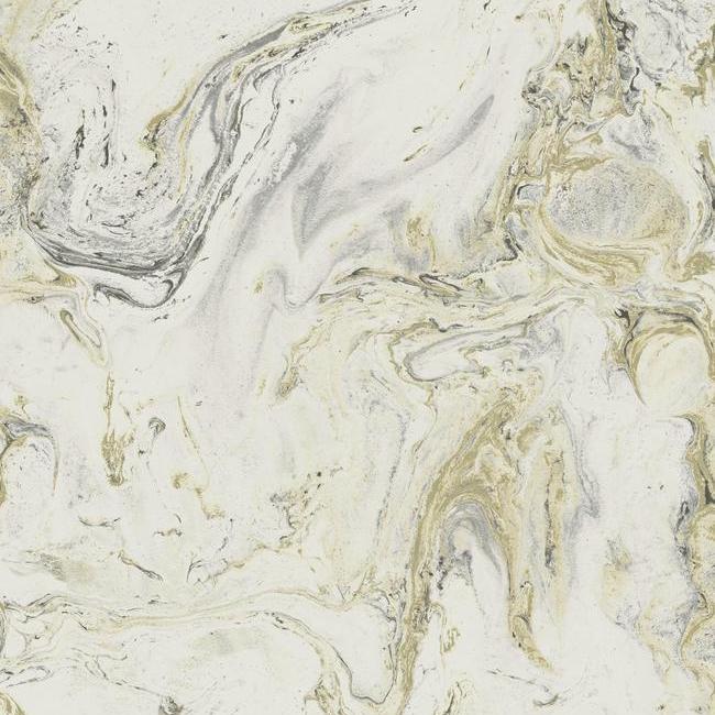 media image for sample oil and marble wallpaper in black and gold from the natural opalescence collection by antonina vella for york wallcoverings 1 267