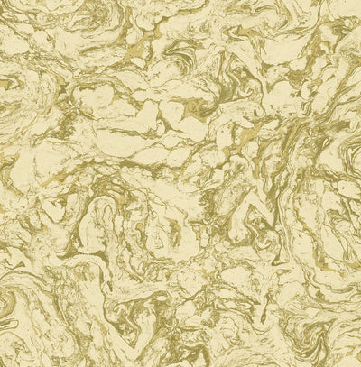 product image of sample oil and water wallpaper in green and gold from the caspia collection by wallquest 1 551