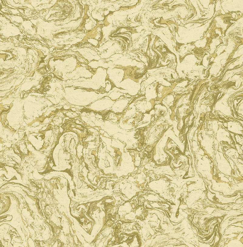 media image for sample oil and water wallpaper in green and gold from the caspia collection by wallquest 1 285