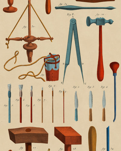 product image of sample old tools wallpaper from the artists house collection by mind the gap 1 538