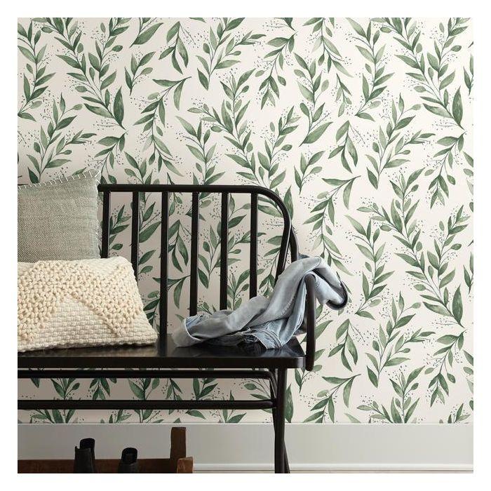 media image for Olive Branch Peel & Stick Wallpaper in Olive by Joanna Gaines for York Wallcoverings 23
