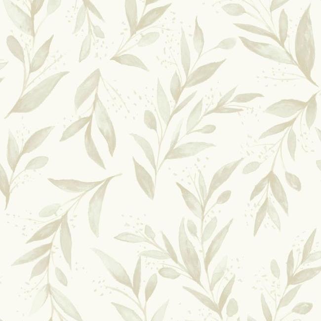 media image for sample olive branch wallpaper in beige from magnolia home vol 2 by joanna gaines 1 253