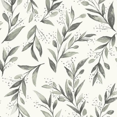 product image for Olive Branch Wallpaper in Charcoal from Magnolia Home Vol. 2 by Joanna Gaines 50