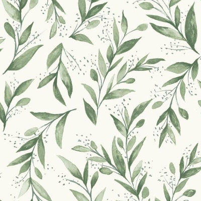 product image of sample olive branch wallpaper in olive grove from magnolia home vol 2 by joanna gaines 1 588