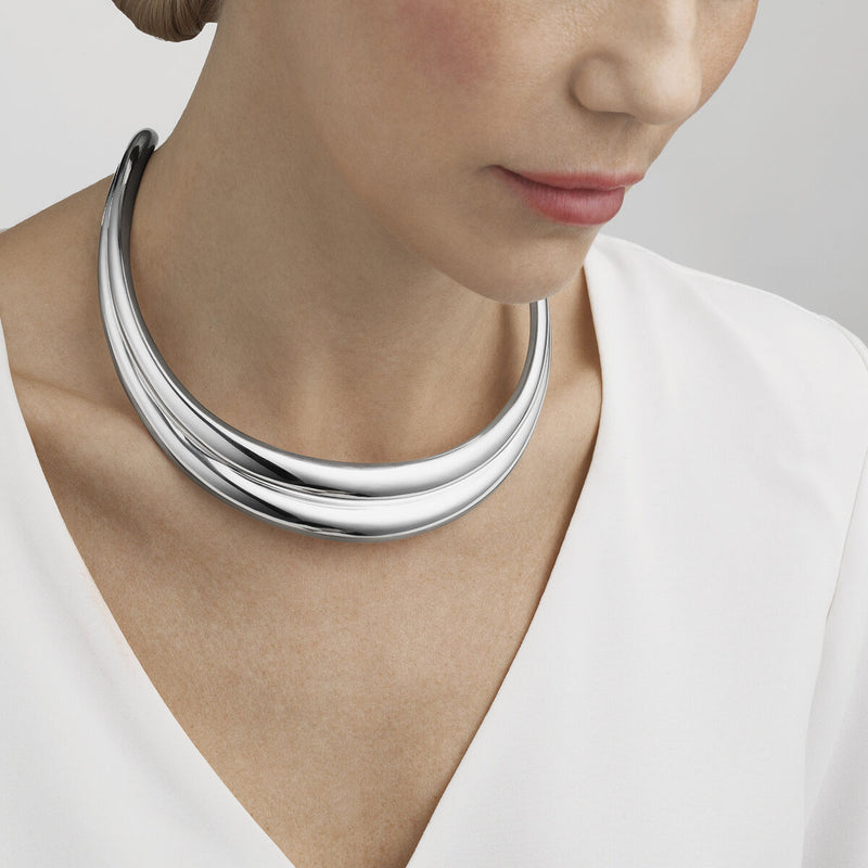 media image for Curve Silver Neckring by Georg Jensen 227