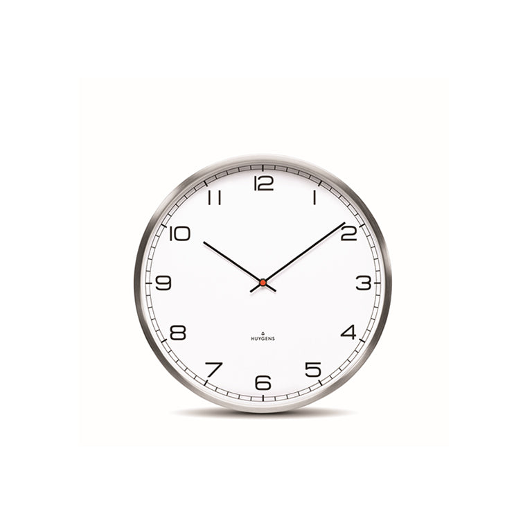 media image for One25 Silent Wall Clock White Arabic by Huygens 290