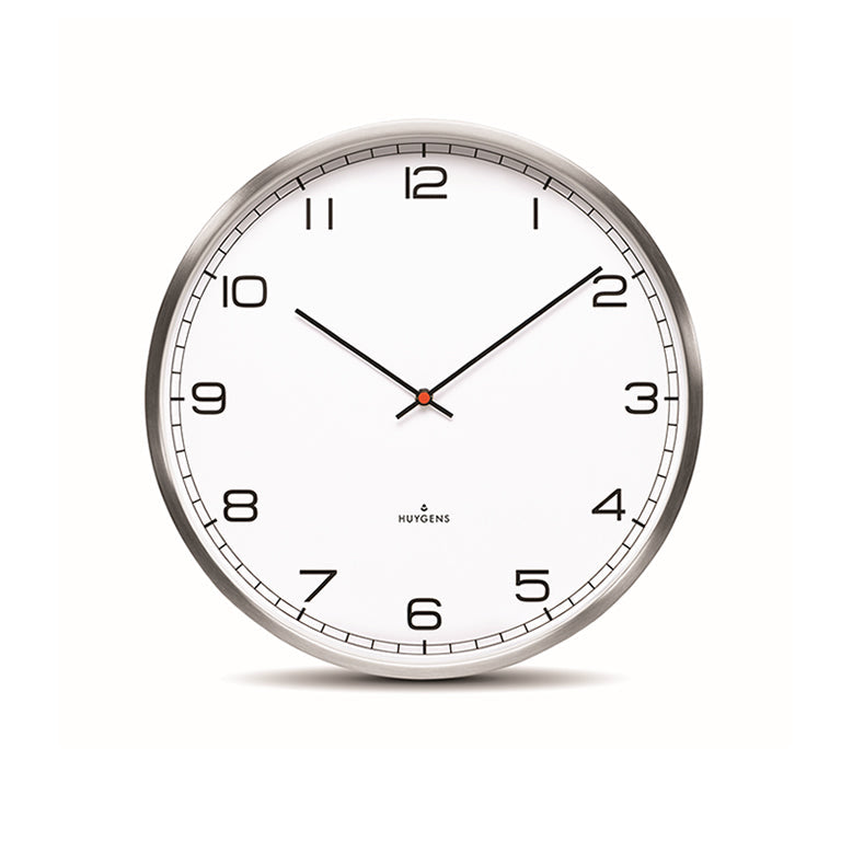 media image for One35 Silent Wall Clock White Arabic by Huygens 225