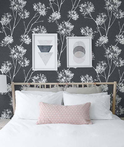 product image for One O'Clocks Peel-and-Stick Wallpaper in Charcoal by NextWall 62