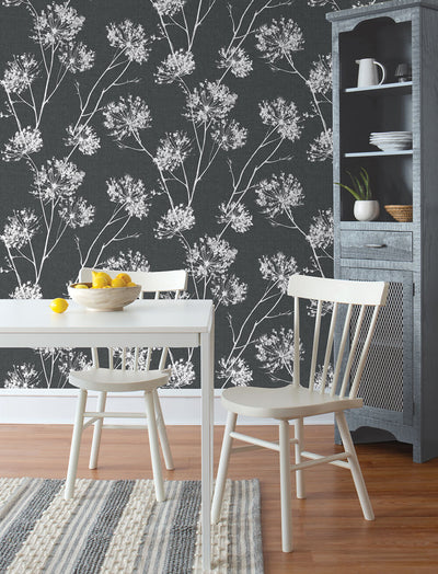 product image for One O'Clocks Peel-and-Stick Wallpaper in Charcoal by NextWall 18