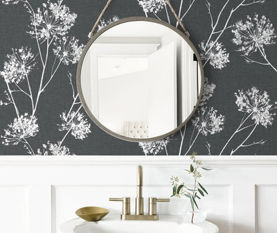 product image for One O'Clocks Peel-and-Stick Wallpaper in Charcoal by NextWall 32