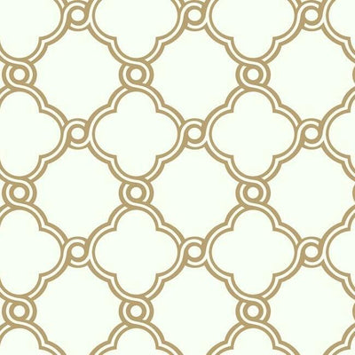 product image of Open Trellis Wallpaper in Gold from the Silhouettes Collection by York Wallcoverings 512