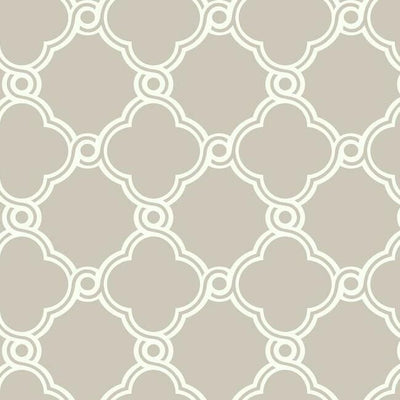 product image of Open Trellis Wallpaper in Taupe from the Silhouettes Collection by York Wallcoverings 587