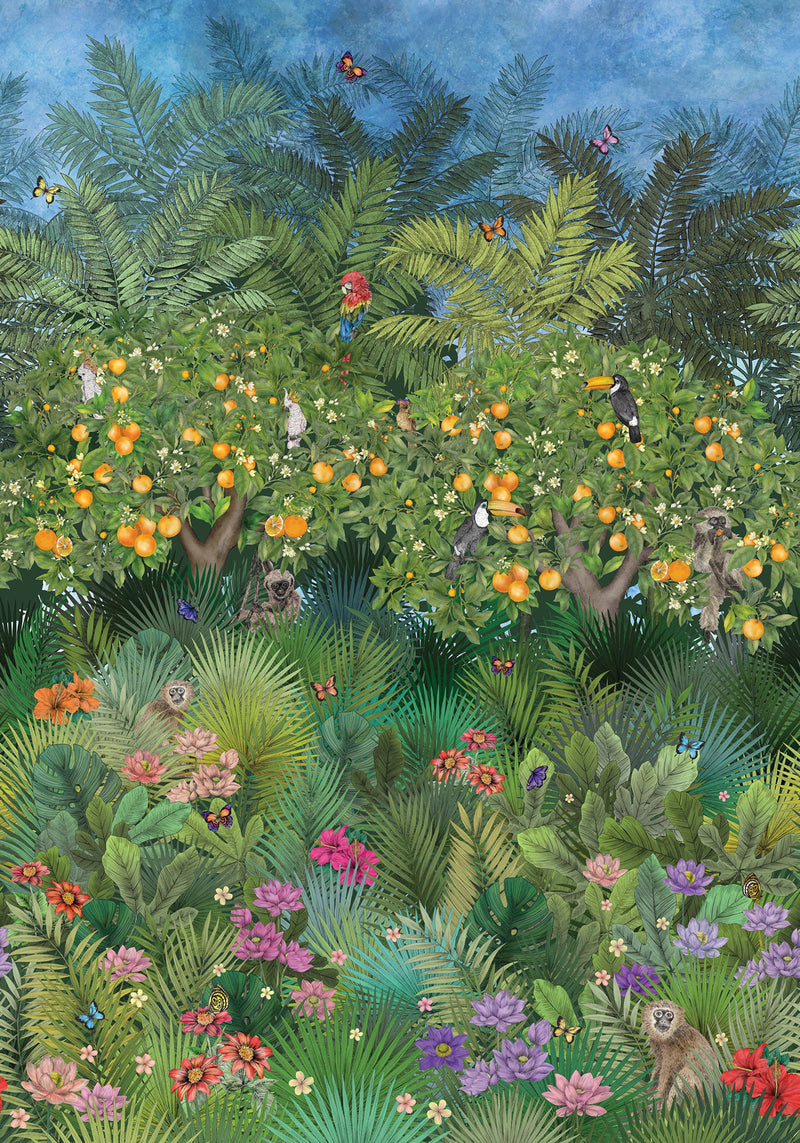 media image for Orange Grove Wallpaper in Multi from the Daydreams Collection by Matthew Williamson for Osborne & Little 262