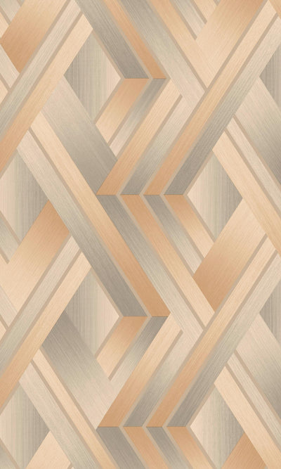 product image of Beige & Orange Soft Vignette Geometric Stripes Wallpaper by Walls Republic 589