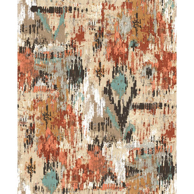 product image of sample orange aztec peel stick wallpaper by roommates for york wallcoverings 1 572
