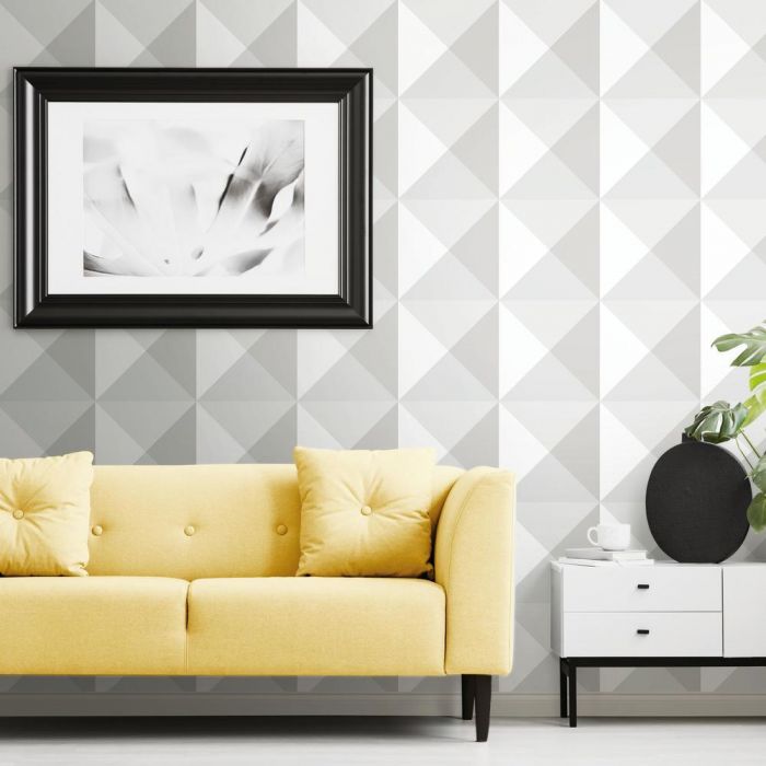 media image for Origami Peel & Stick Wallpaper in Grey by RoomMates for York Wallcoverings 287