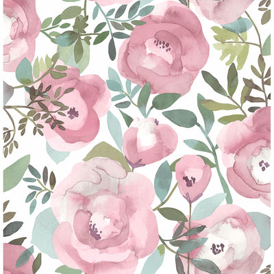 product image for Orla Floral Wallpaper in Pink from the Bluebell Collection by Brewster Home Fashions 2