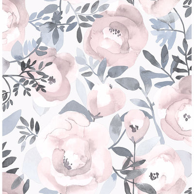product image of Orla Floral Wallpaper in Purple from the Bluebell Collection by Brewster Home Fashions 536