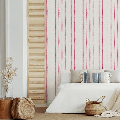 product image for Orleans Shibori Faux Linen Wallpaper in Pink from the Pacifica Collection by Brewster Home Fashions 72