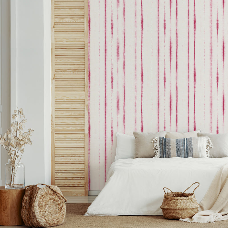 media image for Orleans Shibori Faux Linen Wallpaper in Pink from the Pacifica Collection by Brewster Home Fashions 23