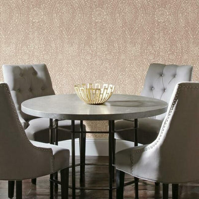 product image for Ornate Ogee Peel & Stick Wallpaper in Blush by RoomMates for York Wallcoverings 5