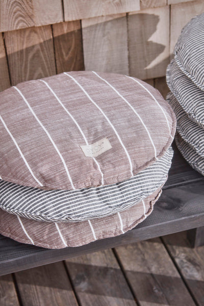 product image for outdoor kyoto cushion round black white 2 56