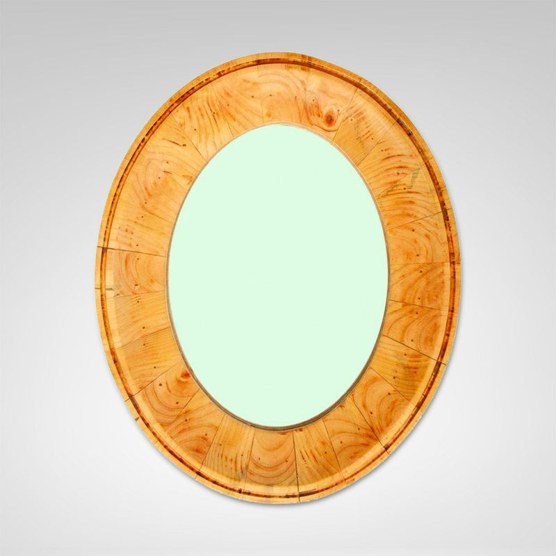media image for oval wood framed mirror 1 244