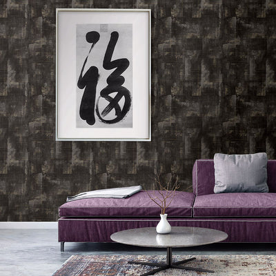 product image for Ozone Texture Wallpaper in Black from the Polished Collection by Brewster Home Fashions 36