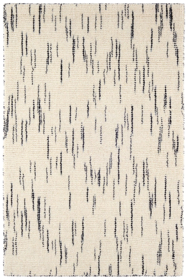 media image for Ozzie Black/White Hand Loom Knotted Wool Rug 1 243