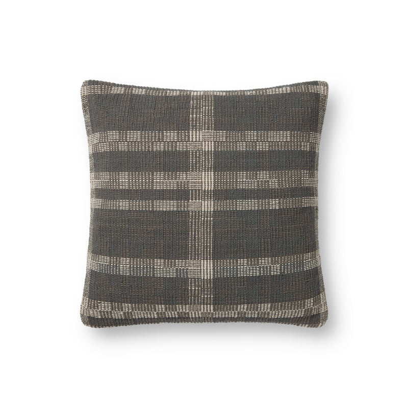 media image for Cove Hand Woven Smoke Natural Pillow By Amber Lewis X Loloi P005Pal0022Sknapil1 1 287