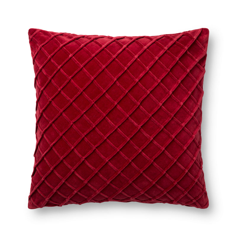 media image for Red Velvet Pillow by Loloi 246