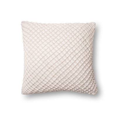 product image of White Velvet Pillow by Loloi 510