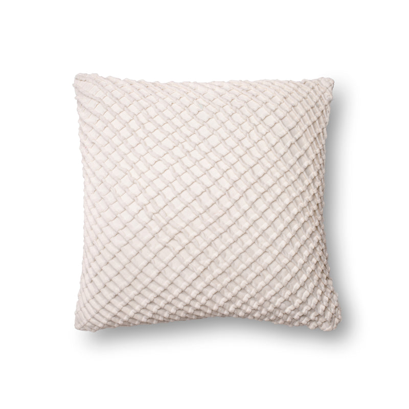 media image for White Velvet Pillow by Loloi 212