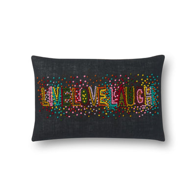 product image of Black & Multi Pillow by Loloi 543