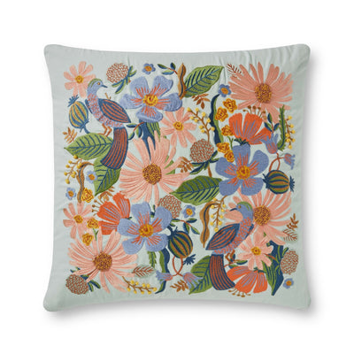product image for multi color pillow by rifle paper co x loloi p012prp0022ml00pil3 1 77