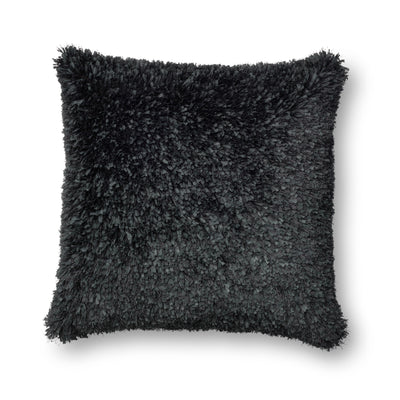 product image of Black Ribbon Shag Pillow by Loloi 562