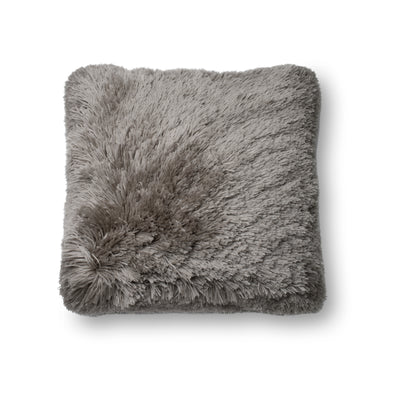 product image of Grey Ribbon Shag Pillow by Loloi 557