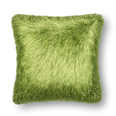 product image of Green Ribbon Shag Pillow by Loloi 579