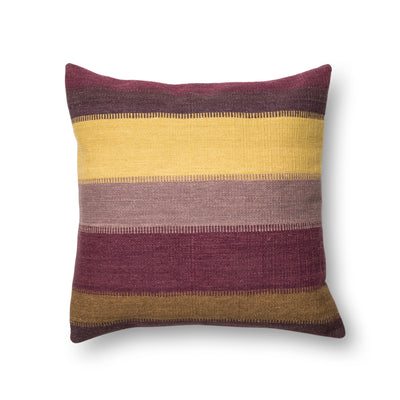 product image of Plum & Multi Dhurri Style Pillow by Loloi 575