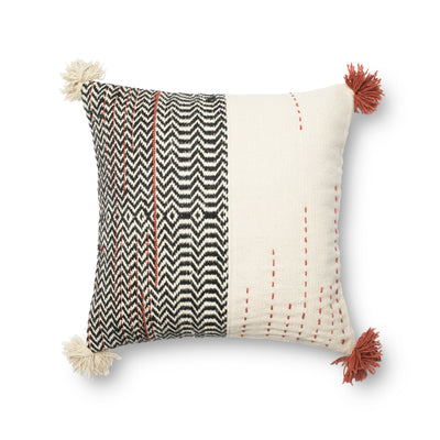 product image of Black & Ivory Dhurri Style Pillow by Loloi 52