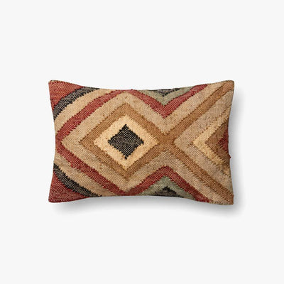 product image for ed pillow in rust beige by ellen degeneres for loloi 2 84