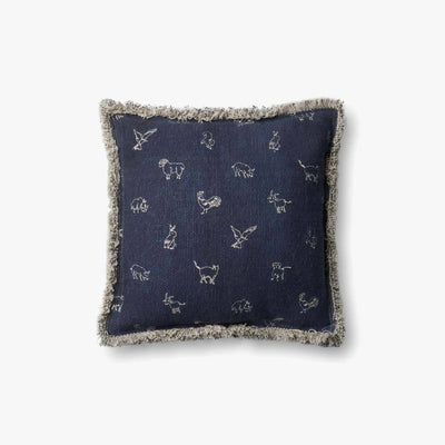 product image of ed pillow in navy by ellen degeneres for loloi 1 1 535