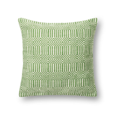 product image of Green & Ivory Indoor/Outdoor Pillow by Loloi 57