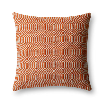 product image of Orange & Ivory Indoor/Outdoor Pillow by Loloi 565