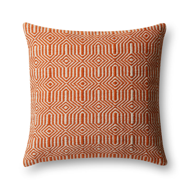 media image for Orange & Ivory Indoor/Outdoor Pillow by Loloi 259