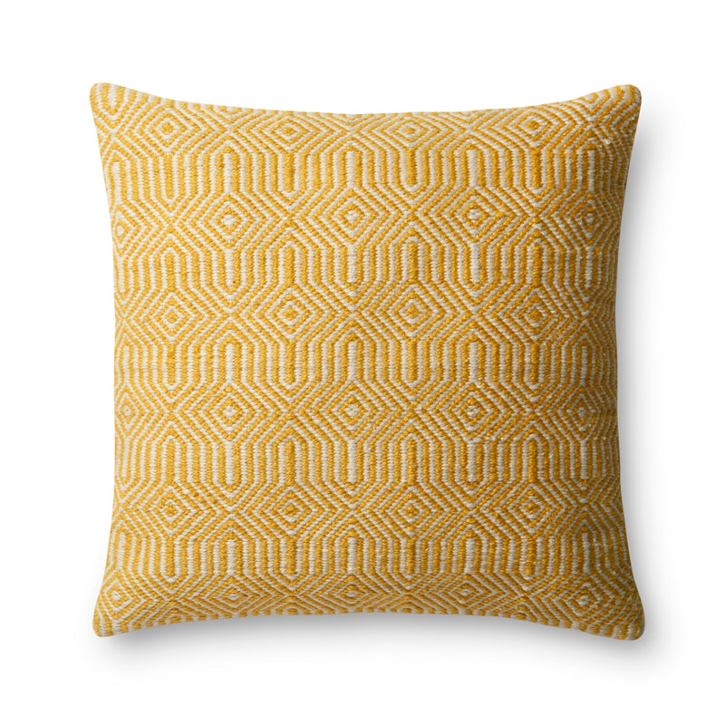 media image for Yellow & Ivory Indoor/Outdoor Pillow by Loloi 286