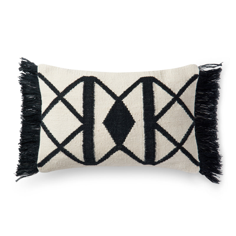 media image for Black & Ivory Indoor/Outdoor Pillow by Loloi 256